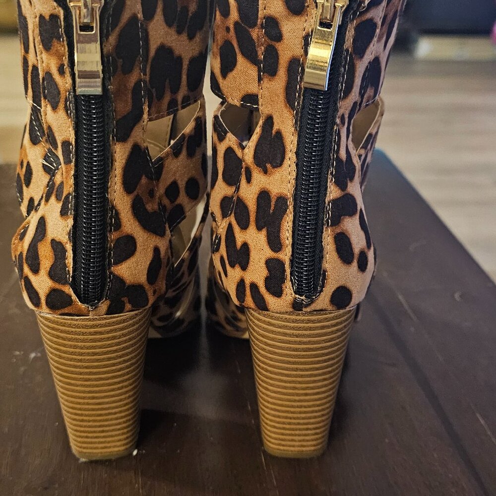 Leopard Caged Booties - image 2
